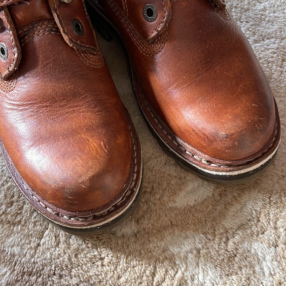 Harley Davidson Vintage Women’s Brown Leather Moto Boots Size 7 - Picture 14 of 15